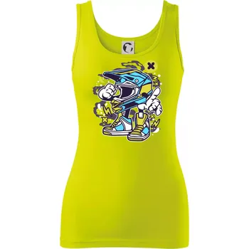 Dámské tričko Motohelmátor - Dámské tílko - M ( Limetková )