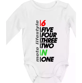 Moto lifestyle - Body kojenecké s dlouhým rukávem - Dlouhý r. do 3 měs ( Bílá )