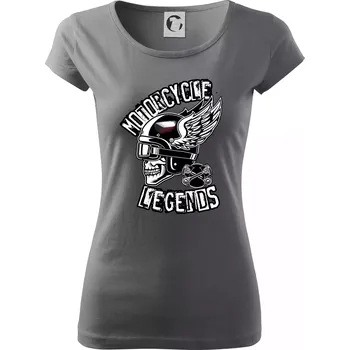 Dámské tričko Czech Motorcycle legends - Dámské triko Pure - S ( Ocelově šedá )