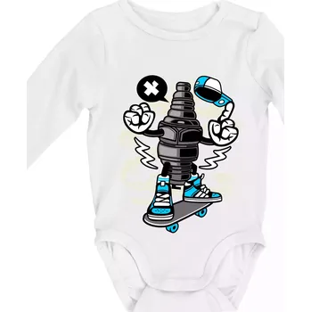 Kojenecké oblečení Svíčkař - Body kojenecké s dlouhým rukávem - Dlouhý r. do 3 měs ( Bílá )