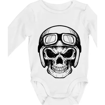 Nasranej motorkář - Body kojenecké s dlouhým rukávem - Dlouhý r. do 3 měs ( Bílá )