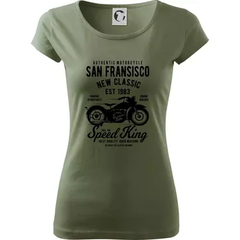 Dámské tričko San Fransisco Motorcycle - Dámské triko Pure - S ( Khaki )