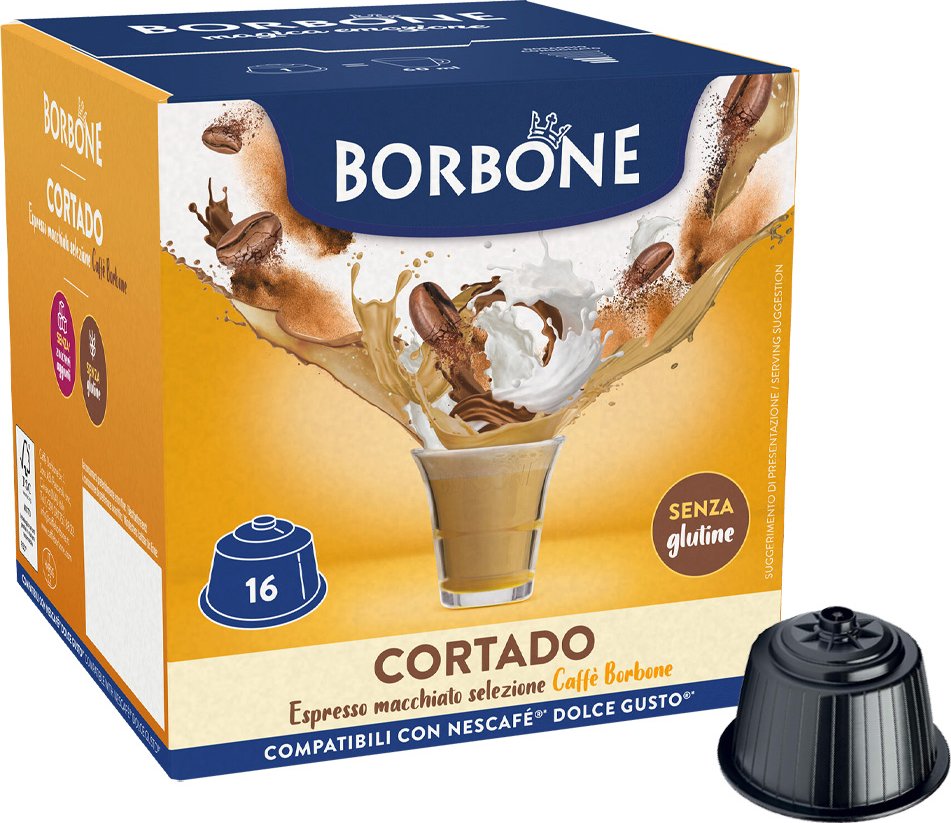 Caffe Borbone Dolce Gusto Cortado 16 ks od 108 Kč - Zbozi.cz