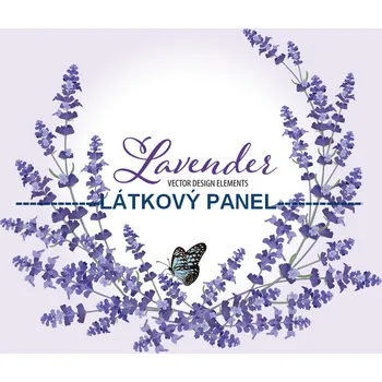 Látkový panel - Levandule - LE-02 Velikost: 15x15cm, Materiál: Kočárkovina
