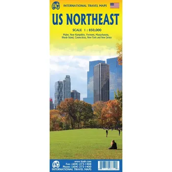 ITMB Publishing mapa USA Northeast 1:850 tis. ITM