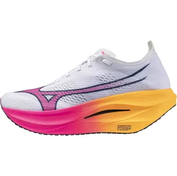 Pánská běžecká obuv Mizuno WAVE REBELLION PRO 3(U) - White/Pink Tetra/Tang Orange Velikost: 47.0