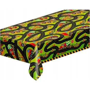 ubrus Fóliový ubrus bagr STAVEBNÍ STROJ bagr Stavba 213 x 137 cm