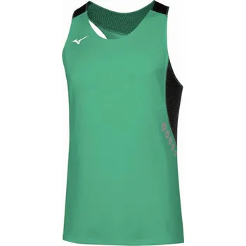 Pánské oblečení Mizuno Premium JPN Singlet - Green/Black Velikost: XXL
