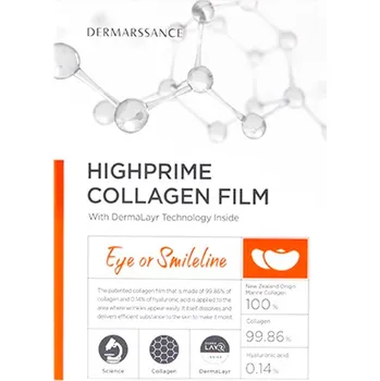 Péče o oční okolí Dermarssance Highprime Collagen Film náplasti na oční řasy nebo nos 5 ks