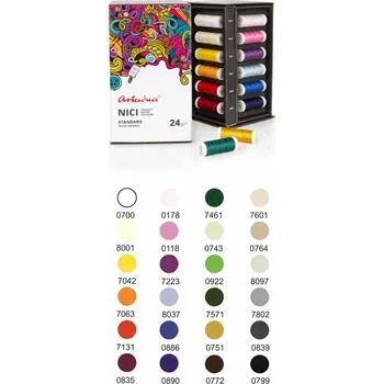Nit Nitě Ariadna polyester vícebarevné 200 m, 24 ks