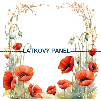 Látkový panel - Vlčí mák - KYT-69 Velikost: 20x20cm, Materiál: Úplet