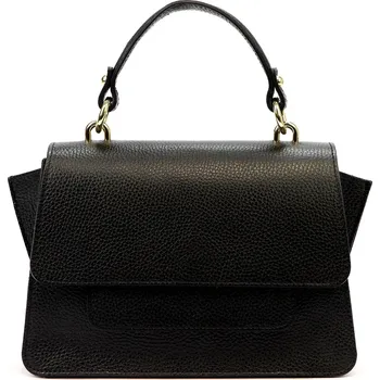 Kabelka Kožená kufříková kabelka Luka 24-064 černá