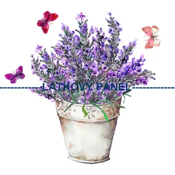 Látkový panel - Levandule - LE-03 Velikost: 20x20cm, Materiál: Úplet