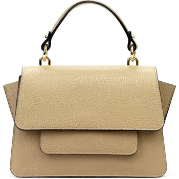 Kožená kufříková kabelka Luka 24-064 béžová