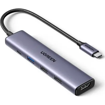 Replikátor portů UGREEN 5-in-1 USB-C to HDMI/USB 3.0/2*USB 2.0/PD