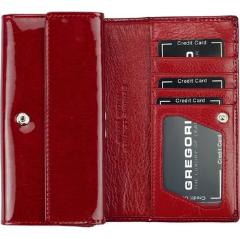 Peněženka Dámská kožená peněženka Gregorio PT-107 červená