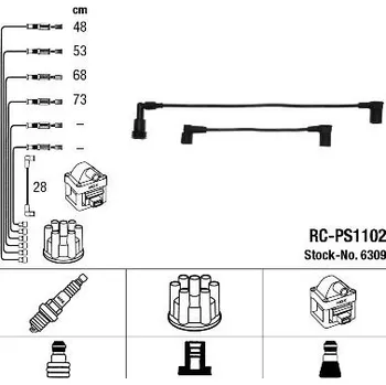 Zapalovací kabel Sada kabelů pro zapalování NGK 6309