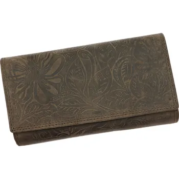 Peněženka Dámská kožená peněženka Nordee ADL04-GG-05-DES tmavě hnědá