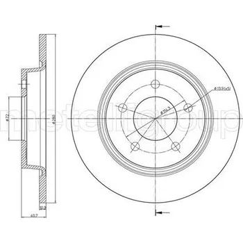 Brzdový kotouč Brzdový kotouč METELLI 23-0750C