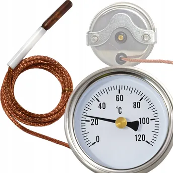 Domácí teploměr Bimetalový teploměr Esco nerezová ocel 0°C...+120°C závěsný