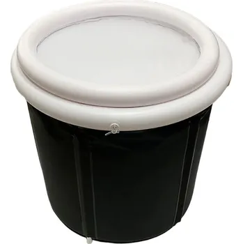 Koupací sud Skládací přenosná nafukovací vana černá 75 x 80 cm