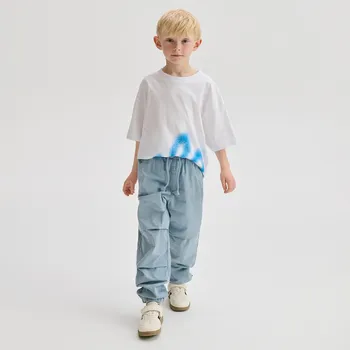 Reserved - Bavlněné jogger kalhoty - bleděmodrá - 109BF-05X - 109BF-05X-128-2