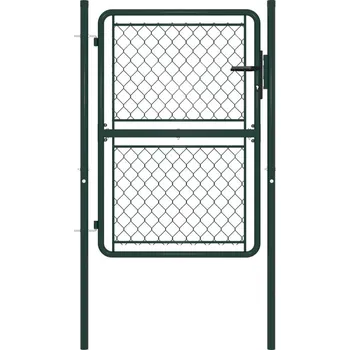 brána vidaXL Zahradní branka ocelová 100 x 125 cm [144404] Barva: Zelená