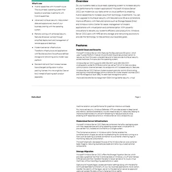 Operační systém HPE Windows Server 2022 Datacenter Edition ROK 16Core No Reassignment Rights CZ EN PL RU SV P46123-021