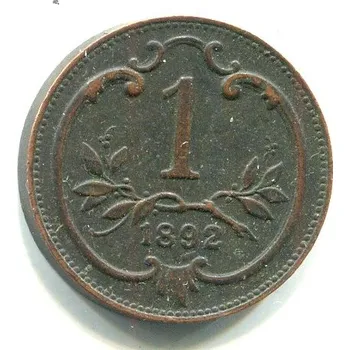 František Josef I. 1 Heller 1892. Padělek.