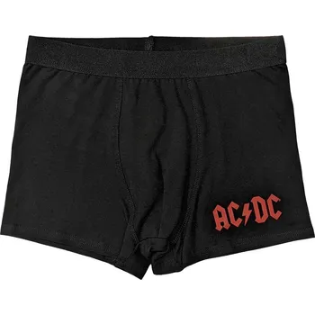 Boxerky RockOff Bavlněné boxerky AC/DC - černé s logem Velikost: S