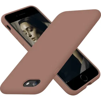 Pouzdro na mobilní telefon Silikonový tenký barevný obal iPhone 7/8/SE2/SE3 Barva: Hnědá