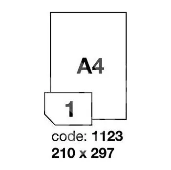 Speciální papír Best Print Rayfilm R0119 bílé lesklé papírové laser etikety A4, 100 listů Varianta: 210 x297
