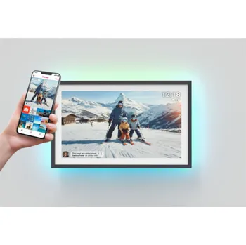 Digitální fotorámeček Denver Fotorámeček PFF-1081 s FRAMEO a podsvícením, černý