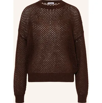 Dámský svetr Brunello Cucinelli Dámský Svetr S Mohérem A Flitry, tmavě...