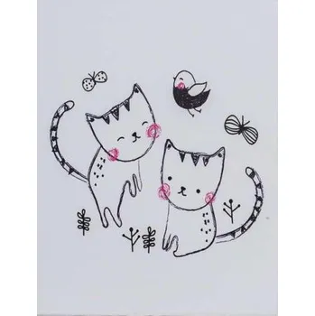 Fotoalbum Dětské fotoalbum, 10x15, zasunovací MM-46100B Cats 4 2 kočky a ptáček PL