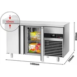 G.Gastro Mrazicí stůl PREMIUM - 1,4 x 0,7 m - se 2 dveřmi