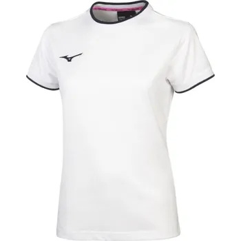 Dámské tričko Mizuno Tee - White/Navy Velikost: XXL