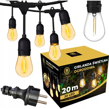 Dekorativní svítidlo Světelný řetěz Lewer 2000 cm 20 LED teplá bílá, napájení ze sítě