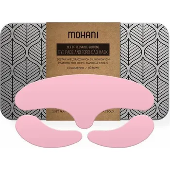 Masážní přístroj Mohani Silikonové oční polštářky a maska na čelo Mohani pro opakované použití, růžové
