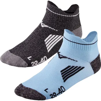 Dámské ponožky Mizuno Act Train Mid 2P - Black Milky Blue Velikost: S