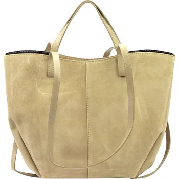 Kabelka Kabelka z broušené kůže Luka 24-082 D světle béžová