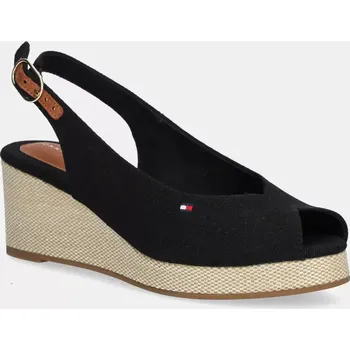 Dámské sandále Tommy Hilfiger Espadrilky Flag Mid Wedge Espad Slingback FW0FW08595