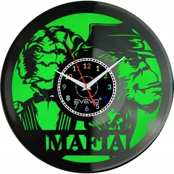 Hodiny MAFIA MAŁPY GANG SQUAD NÁSTĚNNÉ HODINY FLUORESCENČNÍ POZADÍ VINYLOVÁ DESKA