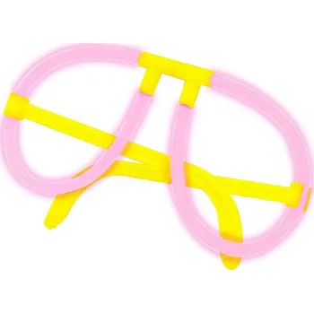 Karnevalový doplněk Tobeck - Zářící brýle, fuchsiová (tm. růžová)