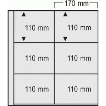 Obal pro sběratelský předmět Safe MAXI - 6 horizontálních kapes 170 x 110 mm Varianta: průhledná