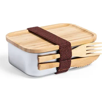 Svačinový box Sariul - Obědový box, stříbrná