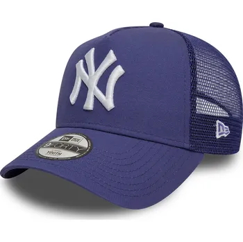Kšiltovka New Era 9Forty Aframe League Trucker MLB New York Yankees Cyber Grape Purple/White junior uni