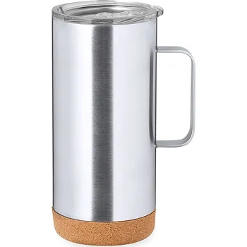 Termohrnek Frilan - Izolovaný hrnek, stříbrná