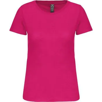 Dámské tričko Kariban Ladies' Bio150ic Crew Neck T-shirt, růžová (Heliconia)