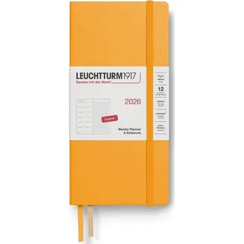 Diář Weekly Planner &amp; Notebook 2026 Wallet (B6+ x A6) Rising Sun - tečkovaný